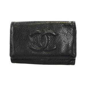 Chanel 6 Key Case Caviar Skin Black